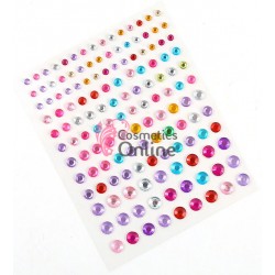 Strasuri din acril pentru make-up, par sau corp cu adeziv SGS013AA Color de 2-6mm 156 buc 